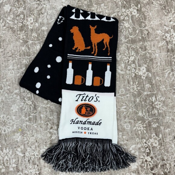 Tito’s Accessories - Tito’s Knitted Winter Scarf Fringe Limited Edition Dog Lover Spirits Collectors